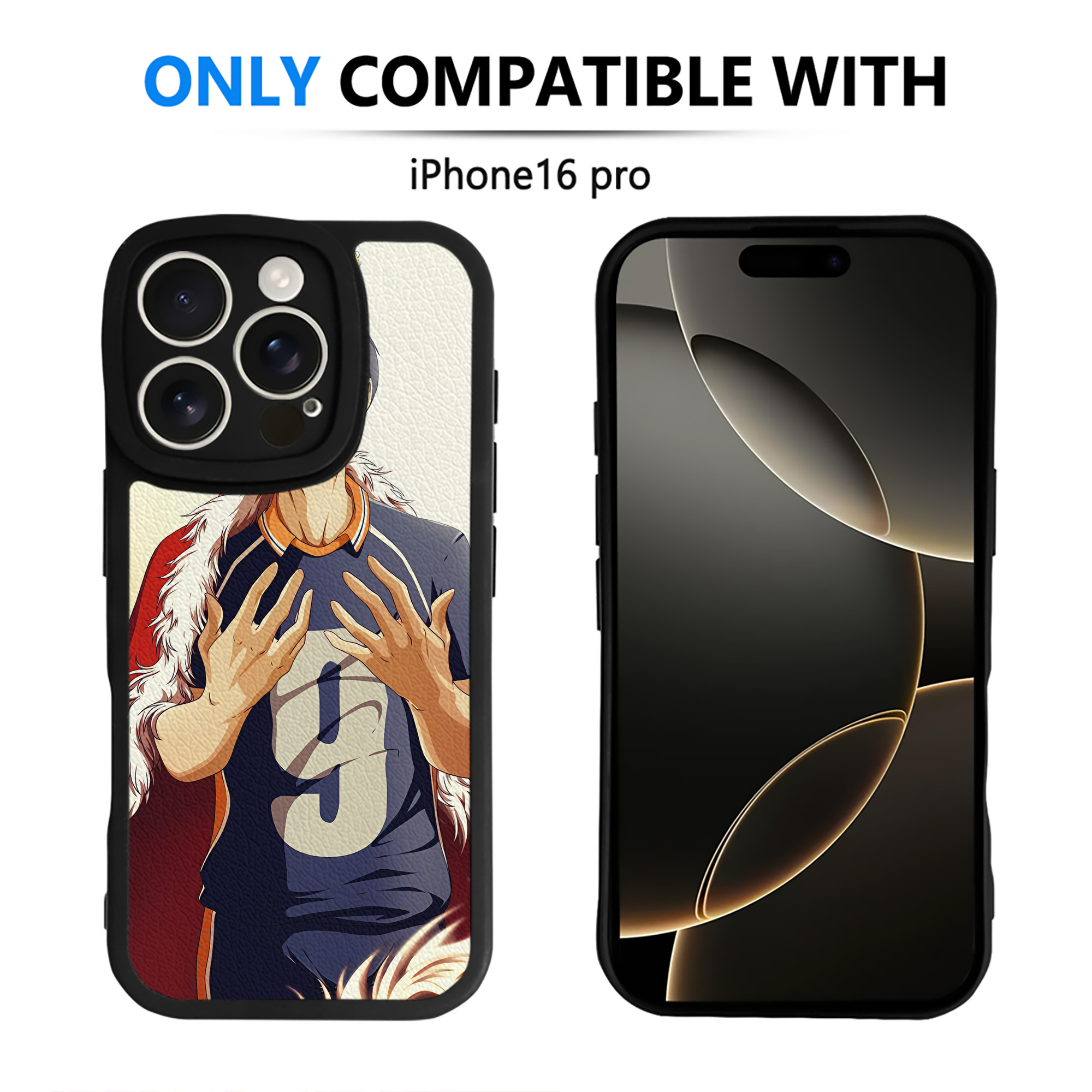 （画像用） ハイキュー!! Haikyu!! 【iPhone 16シリーズ対応】シリコンスマホケース（レザー調） 材質：シリコン